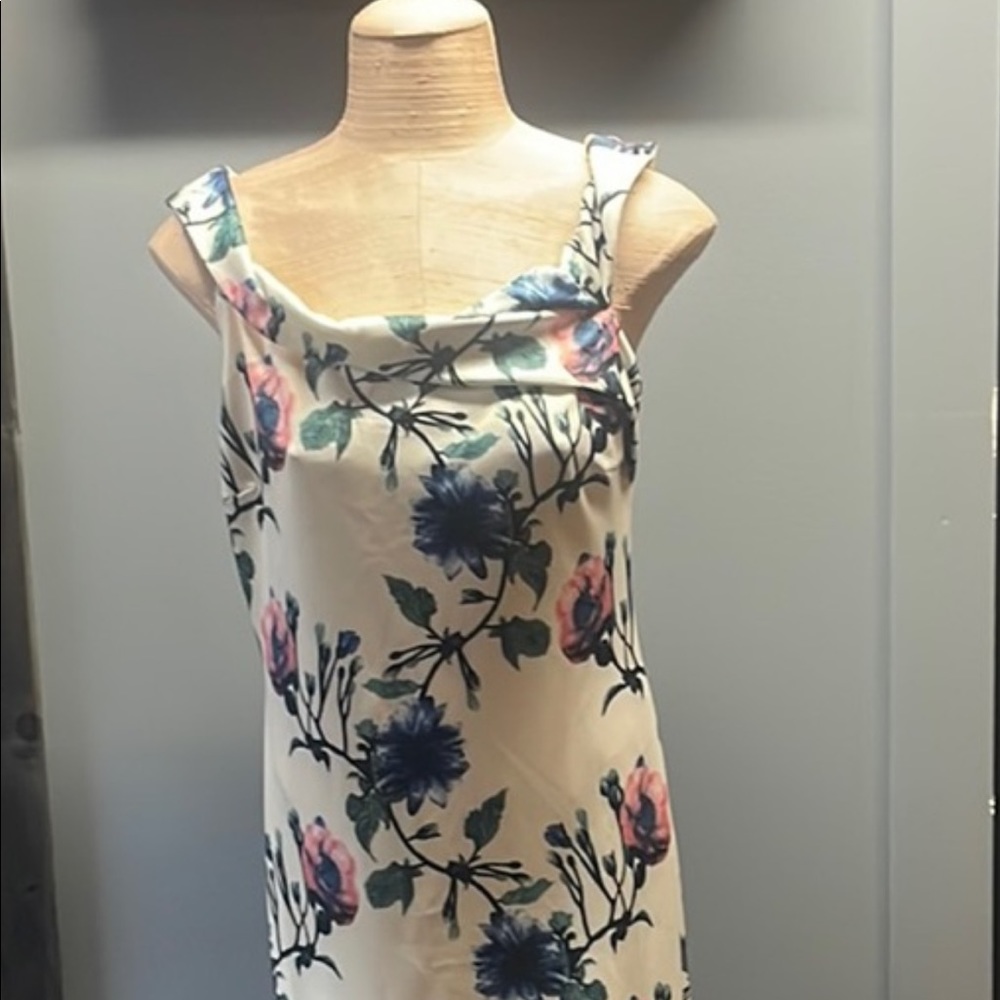 High low floral print dress